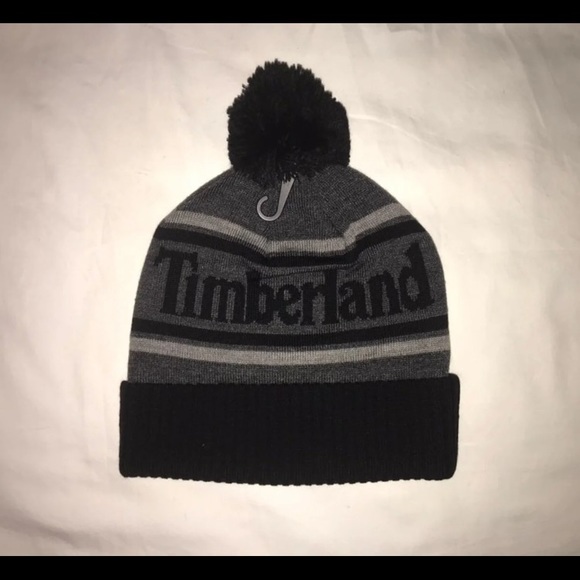 🖤 Timberland Color Block Pom Beanie NWT 🖤 - Picture 2 of 5
